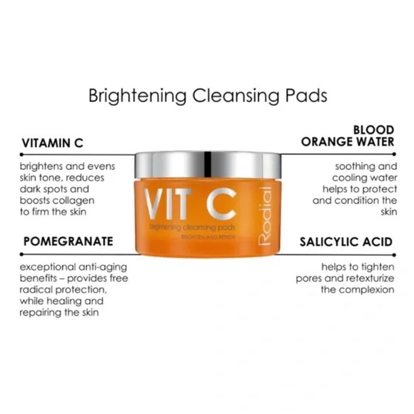 Rodial Vitamic C Brightening Cleansing Pads to Brighten and Renew, 50 Count - Picture 2 of 13